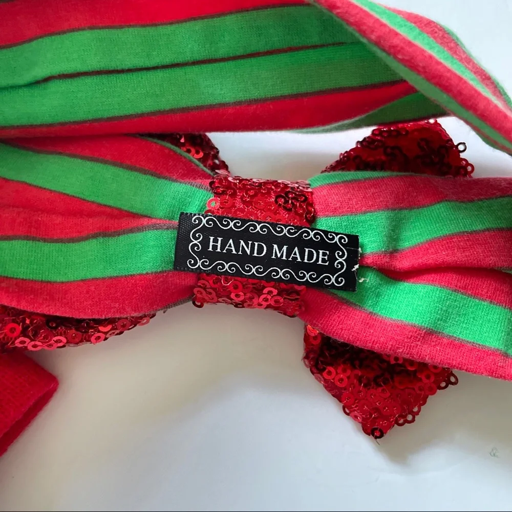 Christmas Holiday headband and leg warmer Bundle